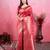 Red art banarasi silk fashion saree