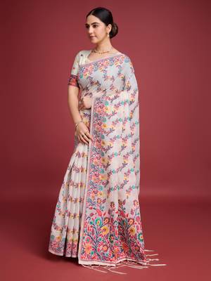 Red dhakai jamdani cotton saree 2