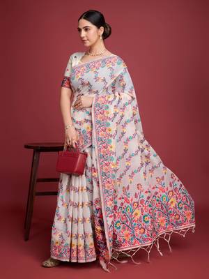 Red dhakai jamdani cotton saree 4