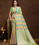 Pista jacquard work fancy bollywood saree