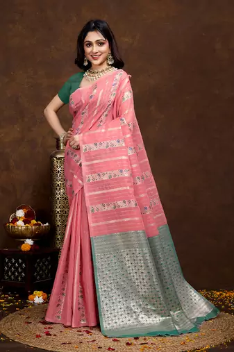 Gajari jacquard work fancy bollywood saree