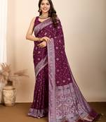 Wine maslin dola art kanjeevaram silk saree