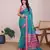 Seagreen cotton silk jacquard fancy saree