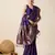 Violet soft litchi art banarasi silk saree