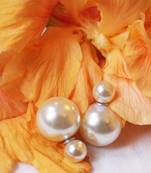 White Pearl Double Studs