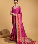 Rani soft litchi art banarasi silk saree