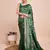 Green soft litchi art banarasi silk saree