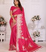 Rani soft litchi art banarasi silk saree