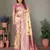 Pink viscoseart banarasi silk saree