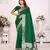 Green soft litchi art banarasi silk saree