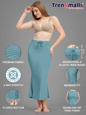 Trendmalls   lycra spandex saree shapewear skirt petticoat for women 4