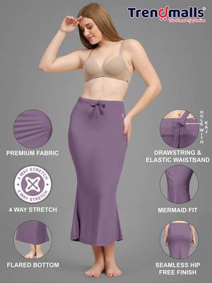 Trendmalls   lycra spandex saree shapewear skirt petticoat for women 4