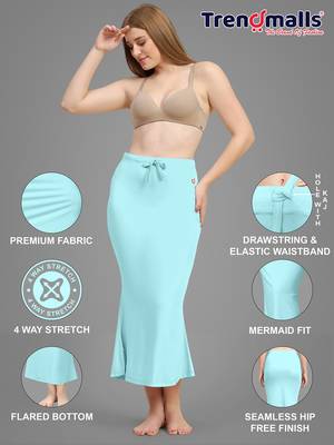 Trendmalls   lycra spandex saree shapewear skirt petticoat for women 4