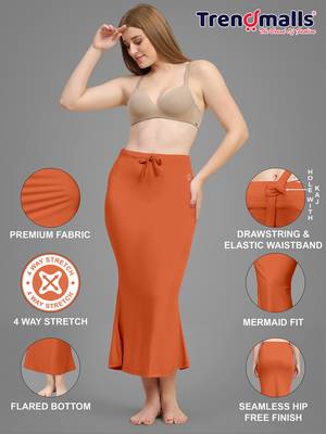 Trendmalls   lycra spandex saree shapewear skirt petticoat for women 4