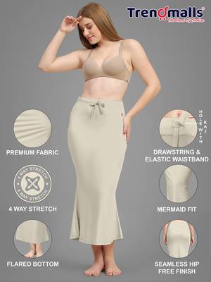 Trendmalls   lycra spandex saree shapewear skirt petticoat for women 4