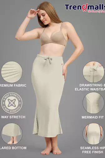  lycra spandex saree shapewear skirt petticoat for women