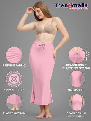 Trendmalls   lycra spandex saree shapewear skirt petticoat for women 4