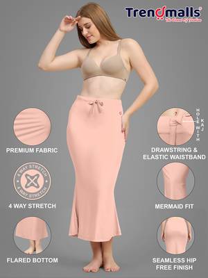 Trendmalls   lycra spandex saree shapewear skirt petticoat for women 4