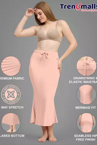   lycra spandex saree shapewear skirt petticoat for women
