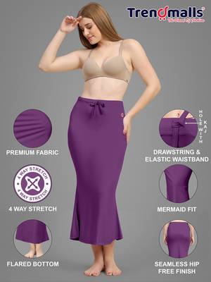 Trendmalls   lycra spandex saree shapewear skirt petticoat for women 4