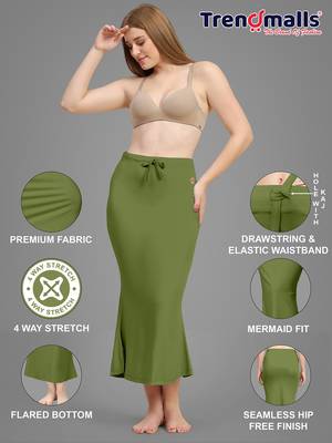 Trendmalls   lycra spandex saree shapewear skirt petticoat for women 4