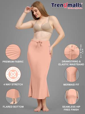 Trendmalls   lycra spandex saree shapewear skirt petticoat for women 4