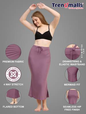 Trendmalls   lycra spandex saree shapewear skirt petticoat for women 4