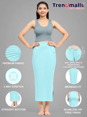 Trendmalls   lycra spandex saree shapewear skirt petticoat for women 4