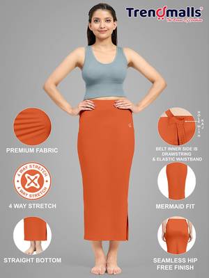 Trendmalls   lycra spandex saree shapewear skirt petticoat for women 4