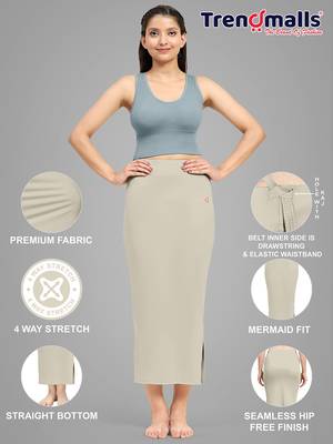 Trendmalls   lycra spandex saree shapewear skirt petticoat for women 4