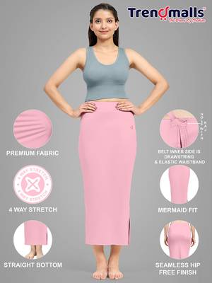 Trendmalls   lycra spandex saree shapewear skirt petticoat for women 4