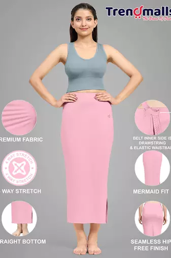 Trendmalls   lycra spandex saree shapewear skirt petticoat for women