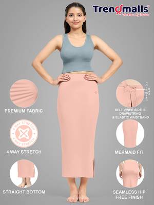 Trendmalls   lycra spandex saree shapewear skirt petticoat for women 4