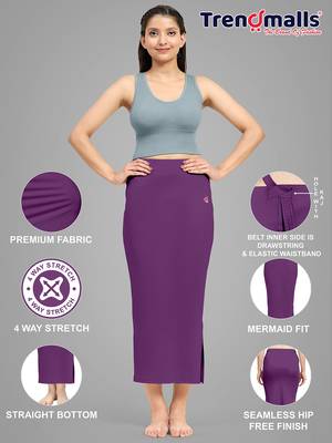 Trendmalls   lycra spandex saree shapewear skirt petticoat for women 4
