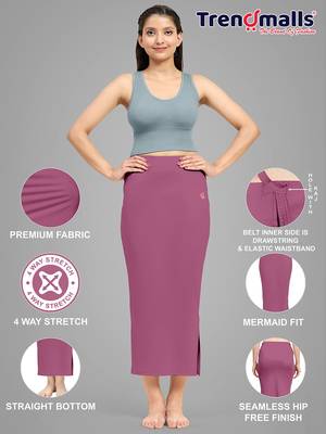 Trendmalls   lycra spandex saree shapewear skirt petticoat for women 4