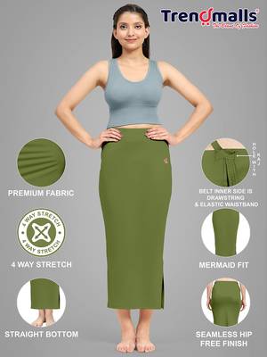 Trendmalls   lycra spandex saree shapewear skirt petticoat for women 4