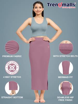Trendmalls   lycra spandex saree shapewear skirt petticoat for women 4