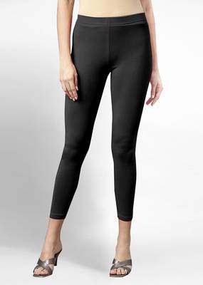 Trendmalls Super combed cotton elastane stretch cropped leggings with ultrasoft waistband 1
