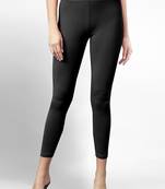 Super combed cotton elastane stretch cropped leggings with ultrasoft waistband