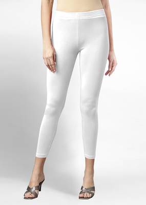 Trendmalls Super combed cotton elastane stretch cropped leggings with ultrasoft waistband 1
