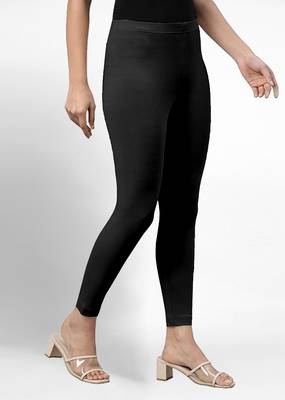 Trendmalls Super combed cotton elastane stretch ankle length leggings with ultrasoft waistband 2