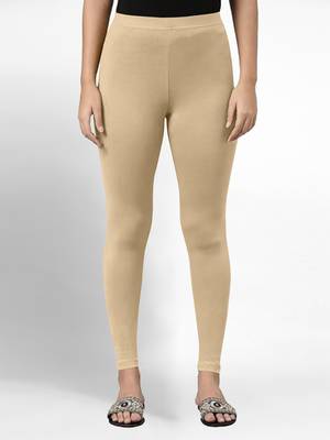 Trendmalls Super combed cotton elastane stretch ankle length leggings with ultrasoft waistband 1