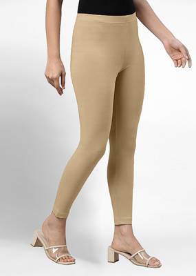 Trendmalls Super combed cotton elastane stretch ankle length leggings with ultrasoft waistband 2