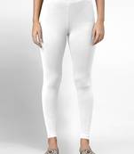 Super combed cotton elastane stretch ankle length leggings with ultrasoft waistband