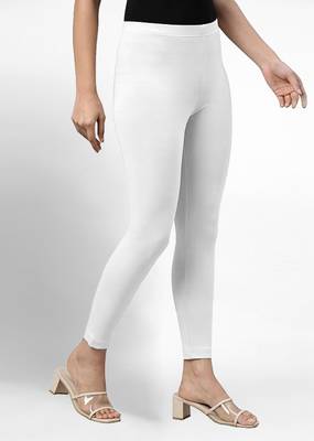 Trendmalls Super combed cotton elastane stretch ankle length leggings with ultrasoft waistband 2