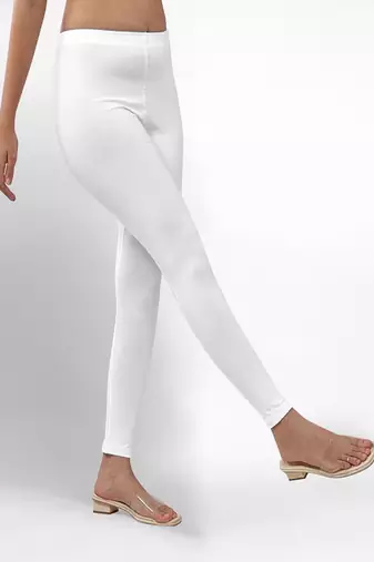 Trendmalls Super combed cotton elastane stretch ankle length leggings with ultrasoft waistband