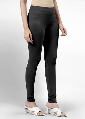 Trendmalls Super combed cotton elastane stretch churidar length  leggings with ultrasoft waistband 2