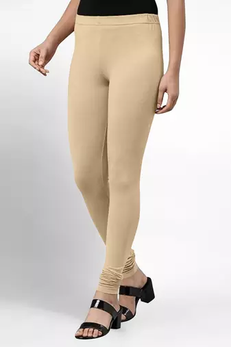 Super combed cotton elastane stretch churidar length  leggings with ultrasoft waistband