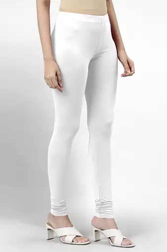 Trendmalls Super combed cotton elastane stretch churidar length  leggings with ultrasoft waistband