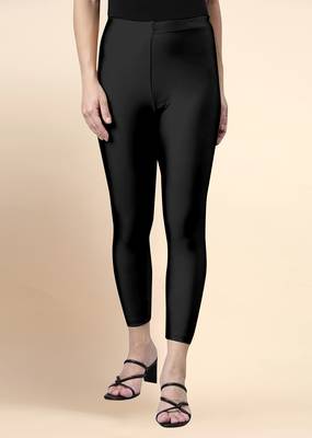 Trendmalls Microfiber elastane stretch soft cropped leggings with ultrasoft waistband 1